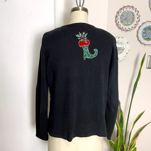 Heirloom Collectibles Christmas cardigan sweater - size M - Picture 4 of 10